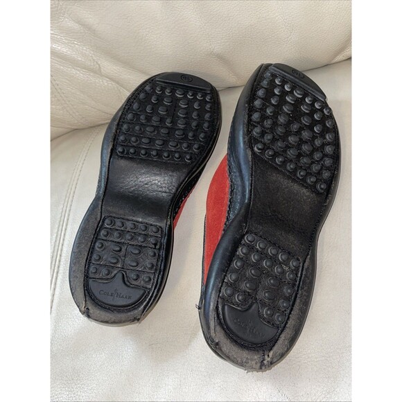 Cole Haan Red Suede Leather Slip On Mules Sandals Women's Size 7 B Country - Picture 5 of 8